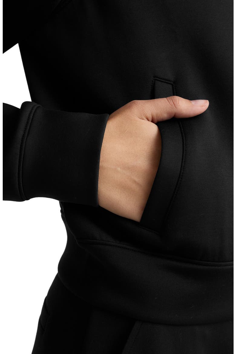 Piping Detail Bomber Jacket, Alternate, color, BLACK