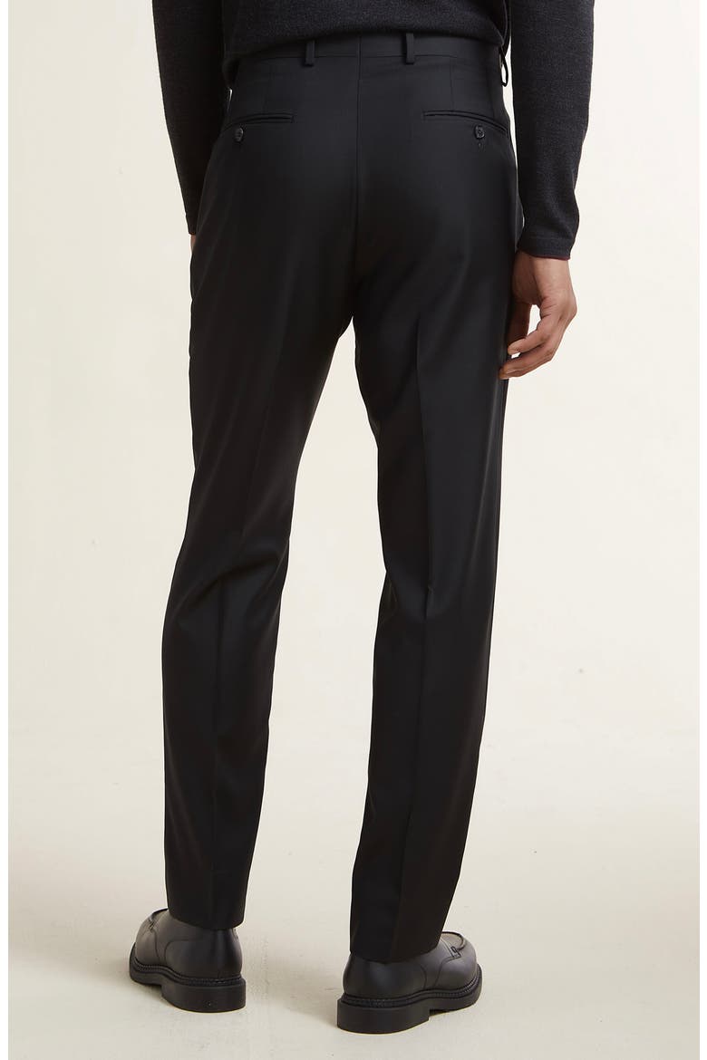 Black 110s Serge Wool Pants, Alternate, color, BLACK