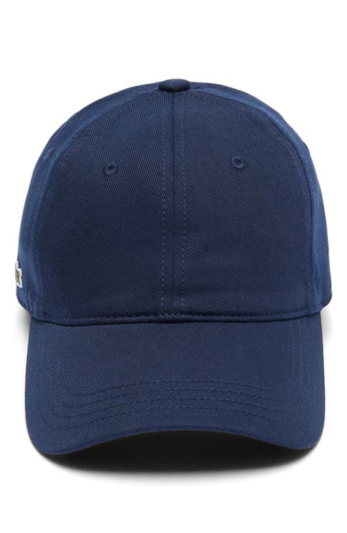 Lacoste Essential Cotton Twill Baseball Cap In Blue