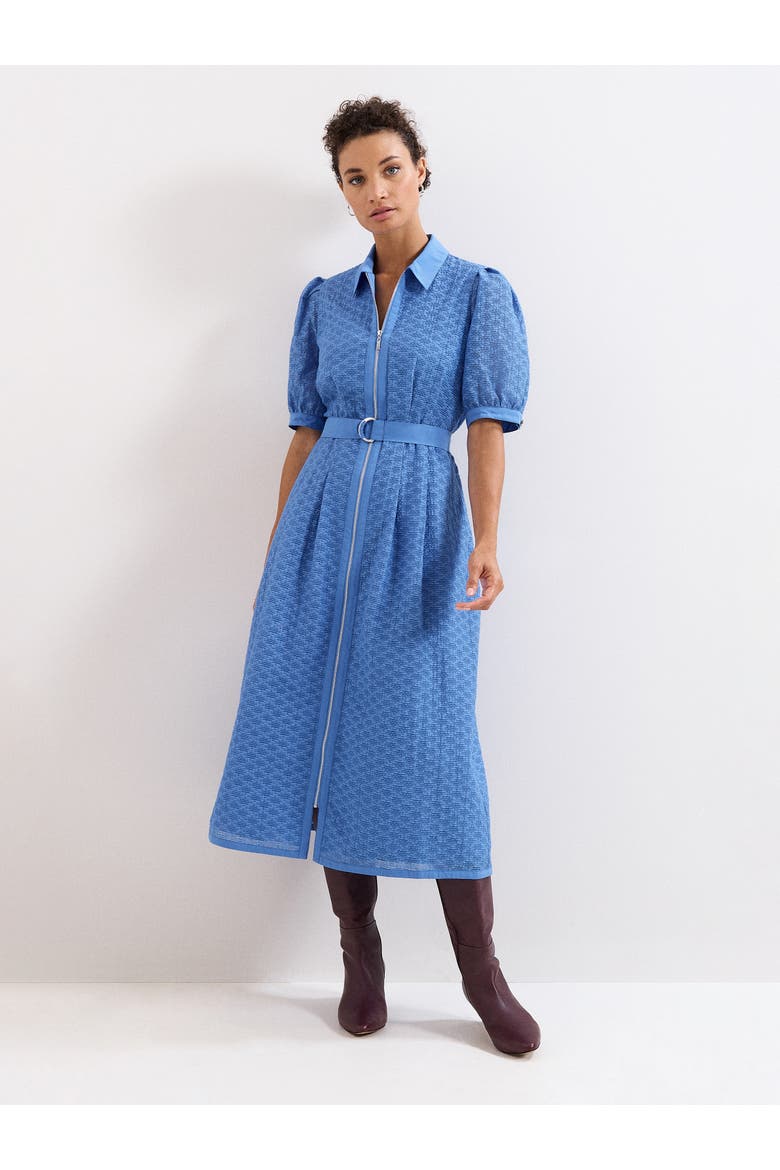 Casey Belted Midi Dress, Main, color, Pale Blue