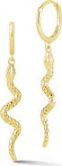 GLAZE JEWELRY Dangling Snake Huggie Hoop Earrings