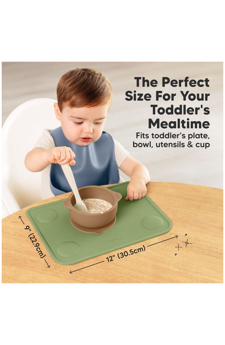 KeaBabies 2-Pack Prep Silicone Placemats, Alternate, color, Desert