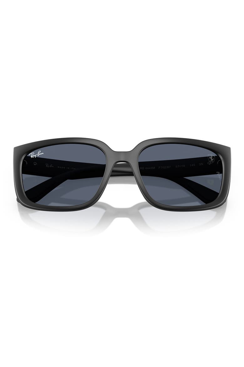 x Scuderia Ferrari 57mm Square Sunglasses, Alternate, color, DARK GREY