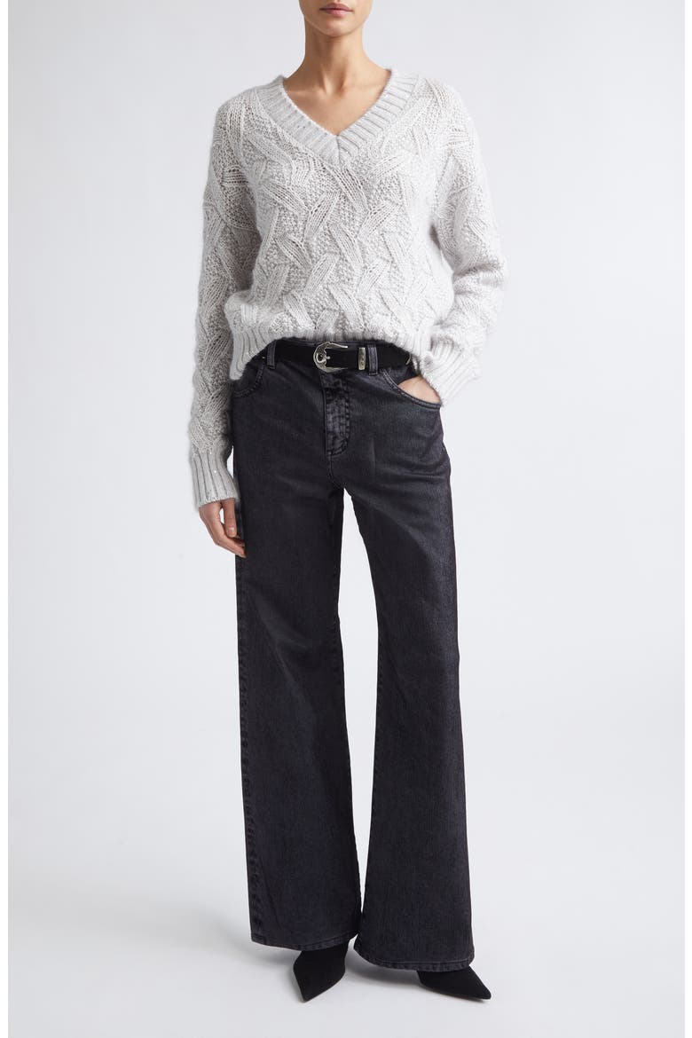 High Waist Wide Leg Jeans, Alternate, color, 22 BLACK