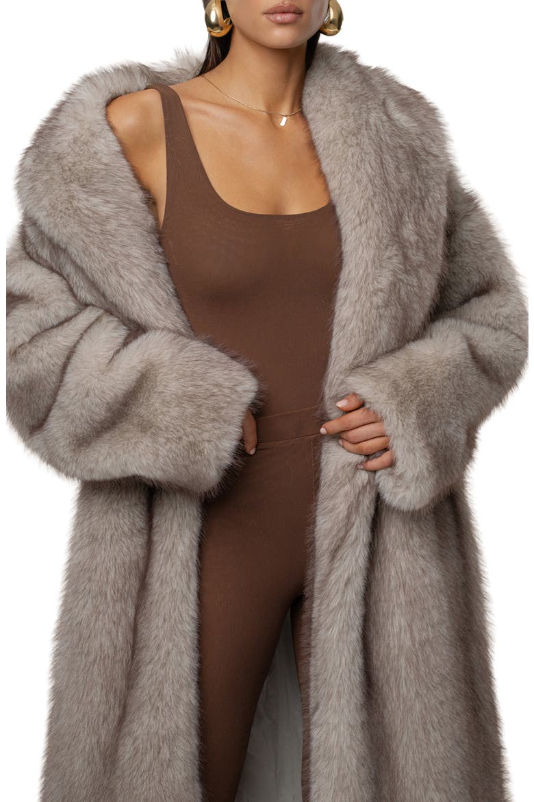 Aspen Days Faux Fur Coat, Alternate, color, IVORY
