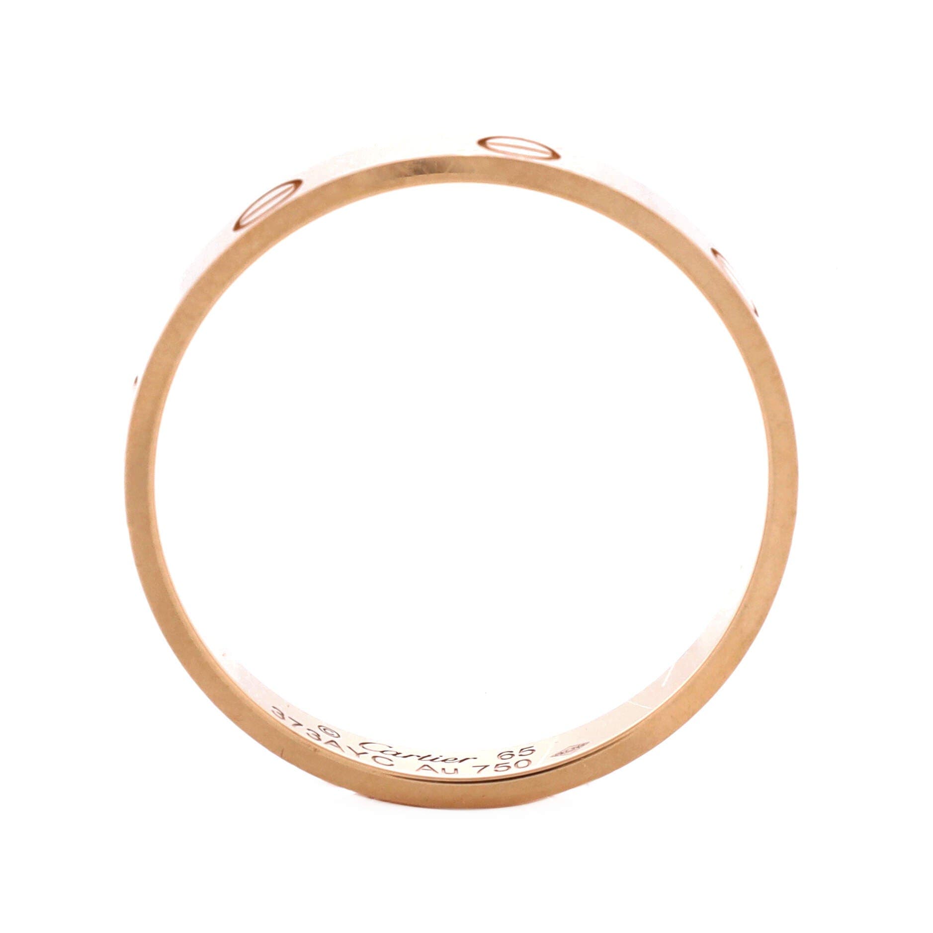 Love Wedding Band Ring 18K Rose Gold, Alternate, color, Metallic Gold