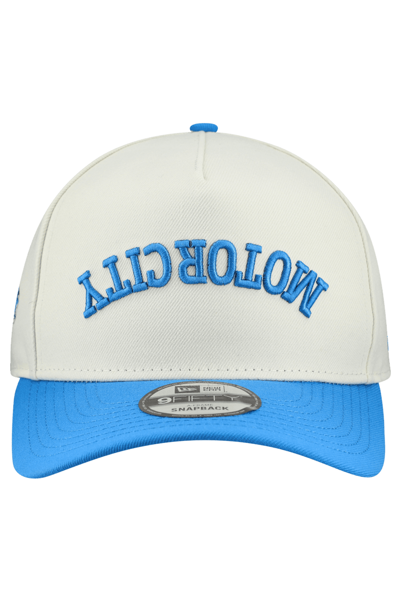 Men's New Era  Cream Detroit Lions Upside Down 9FIFTY A-Frame Snapback Hat, Alternate, color, Cream
