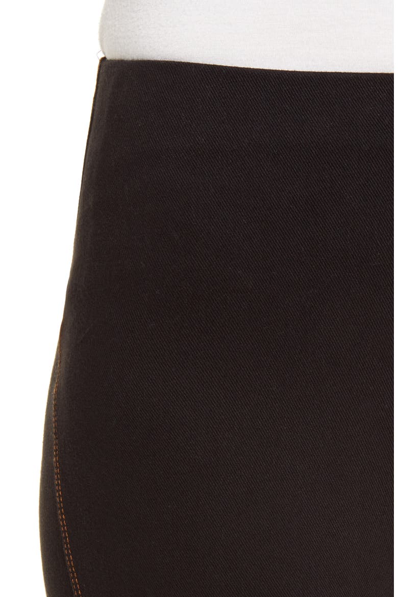 Lyssé Kara Split Hem Denim Leggings, Alternate, color, BLACK