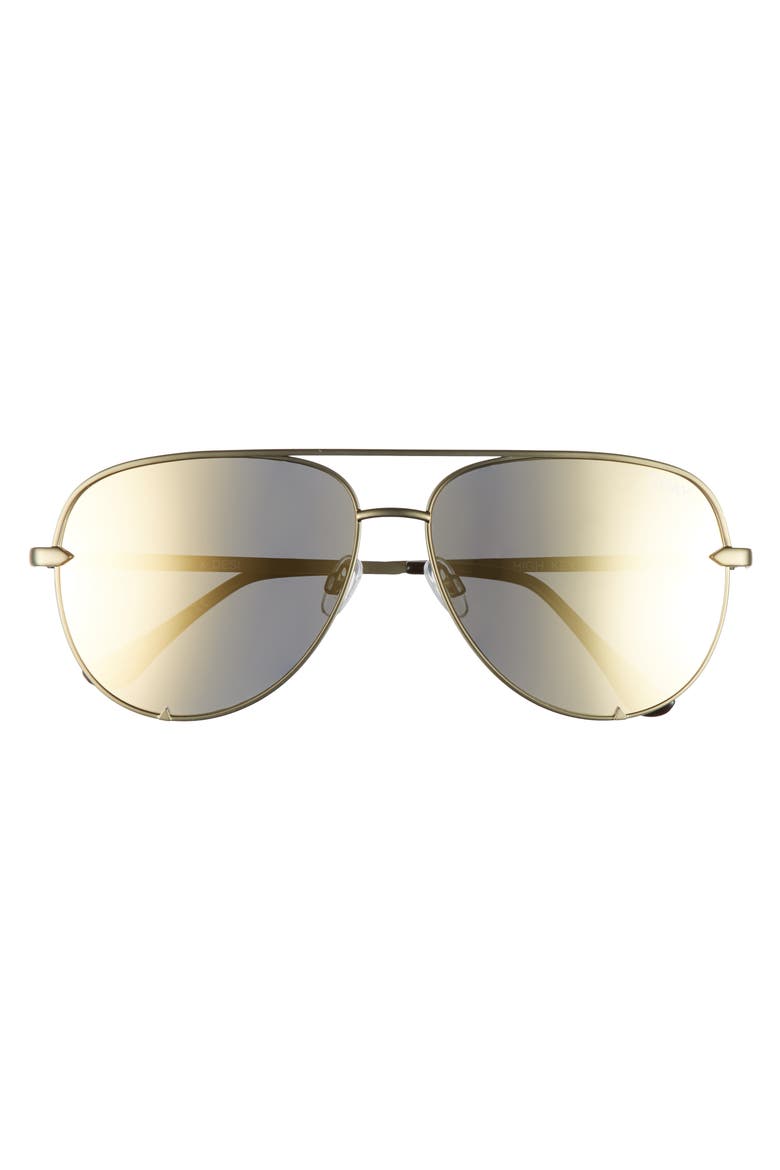 Australia x Desi Perkins High Key 60mm Aviator Sunglasses, Alternate, color, GREEN/ GOLD