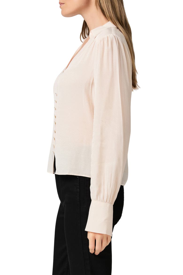 Camu Jacquard Button-Up Shirt, Alternate, color, ANTIQUE WHITE