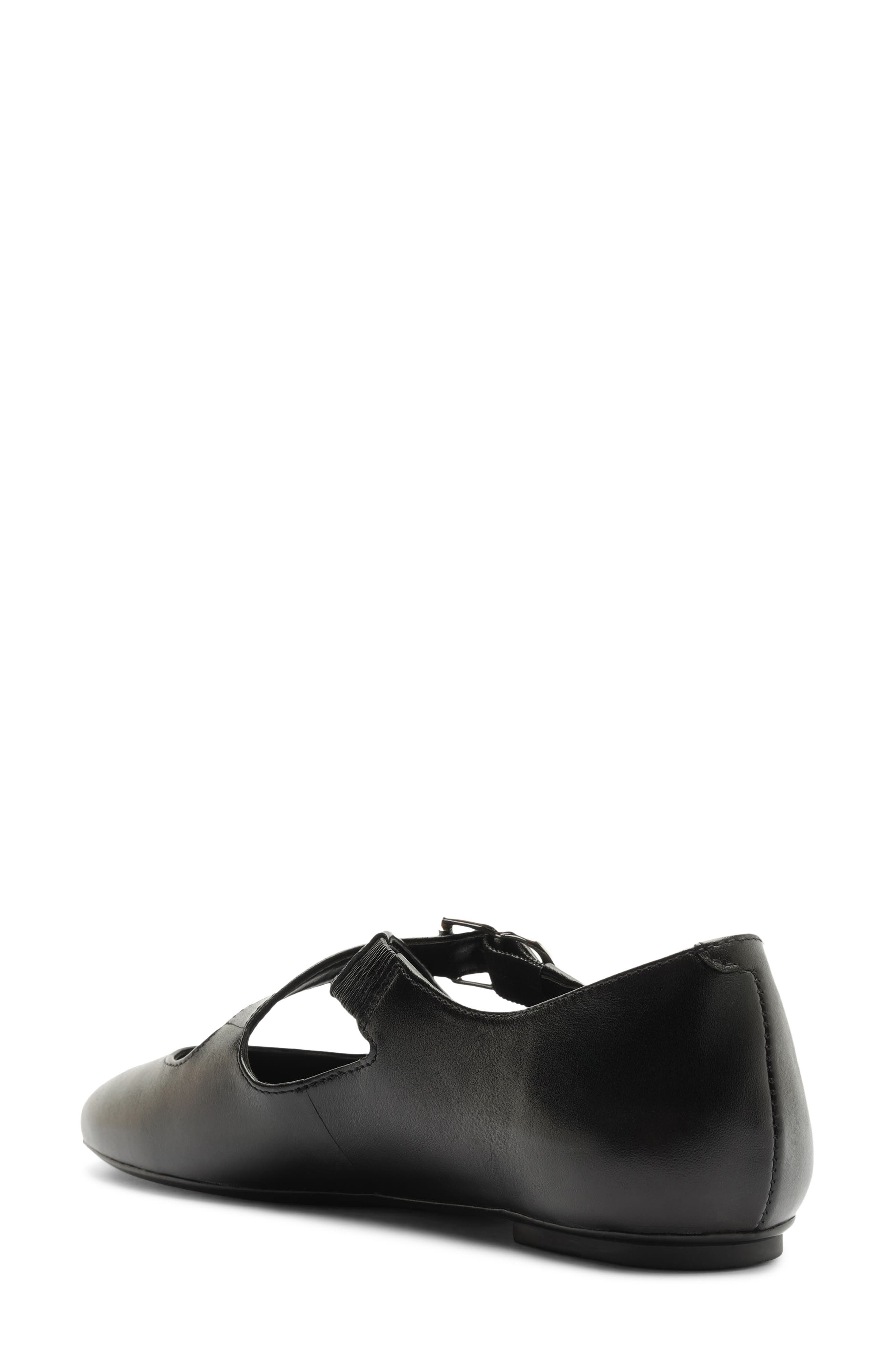 Molly Leather Mary Jane Flat, Alternate, color, BLACK