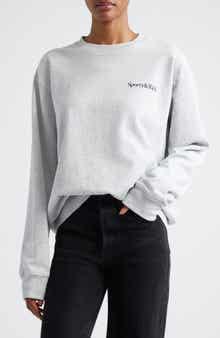 Sporty & Rich Fitness 94 Crewneck Cotton Blend Sweatshirt