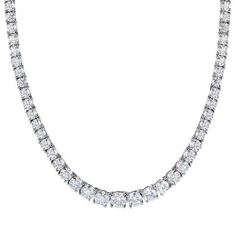 The Jaimie 4 Prong Graduated Tennis Necklace