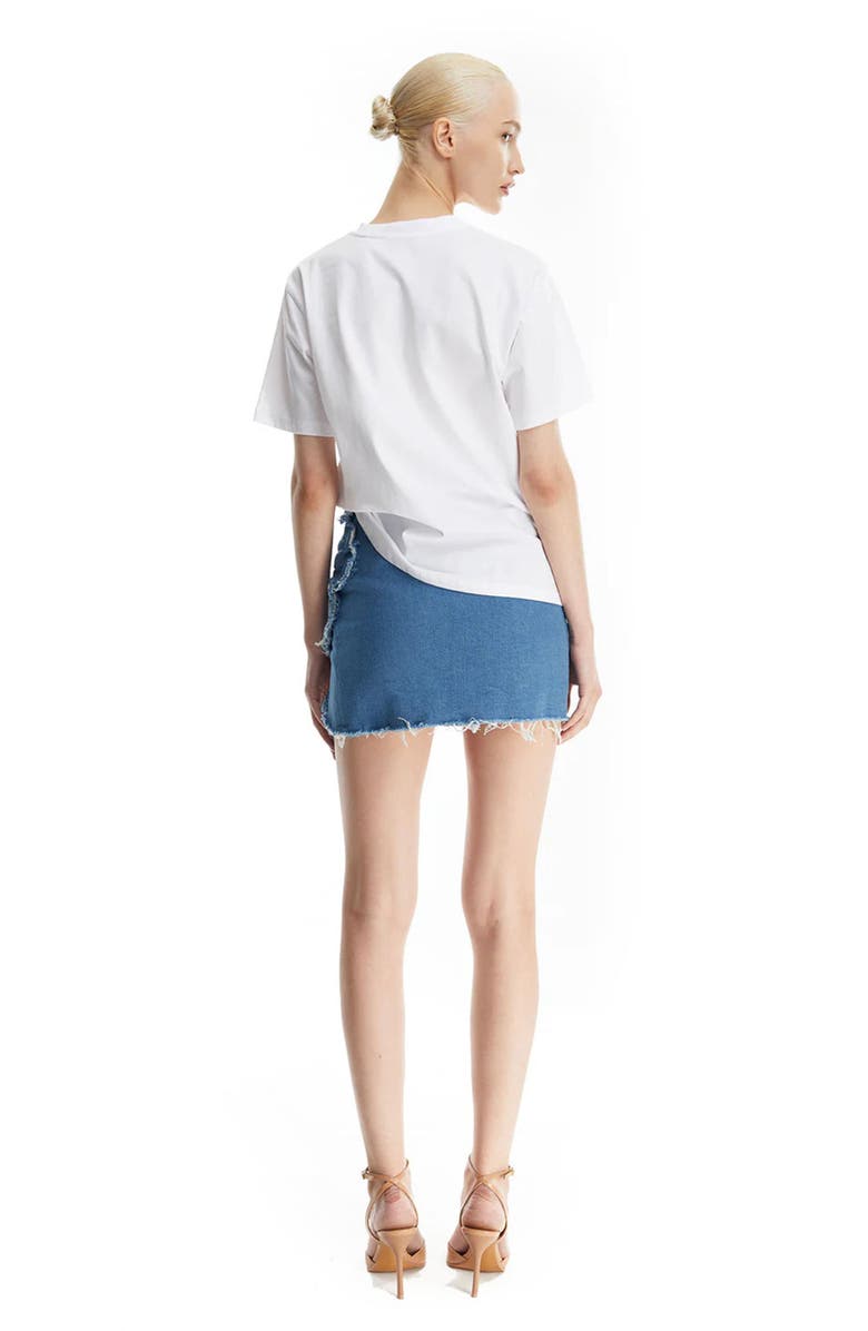 Mother of All Carla Flower Mini Skirt, Alternate, color, Light Denim