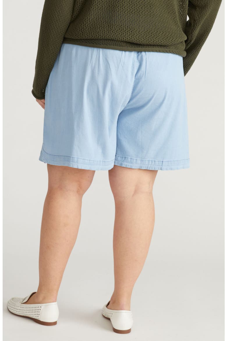 Perfect Stretch Tencel™ Lyocell Chambray Shorts, Alternate, color, PACIFIC BLUE