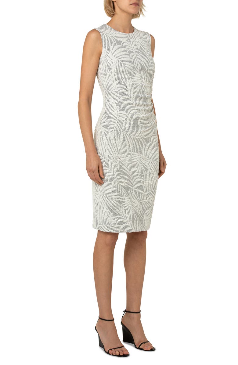 Akris punto Palm Jacquard Knit Sheath Dress, Alternate, color, 