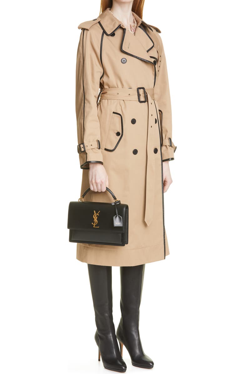 Saint Laurent Medium Sunset Leather Top Handle Bag, Alternate, color,