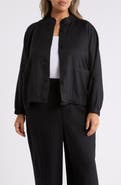 Eileen Fisher Stand Collar Linen Jacket