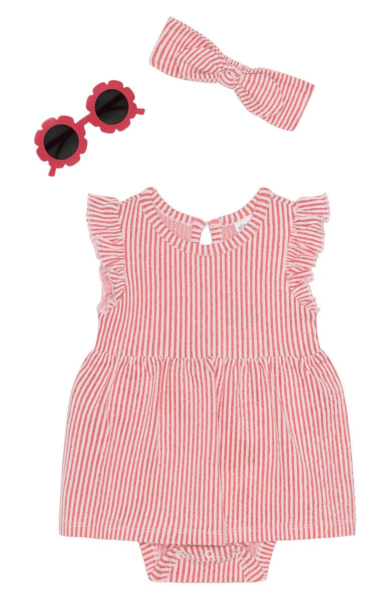 Petit Lem’s Mini Threads 3-Piece Knit Dress Set, Main, color, Fuchsia