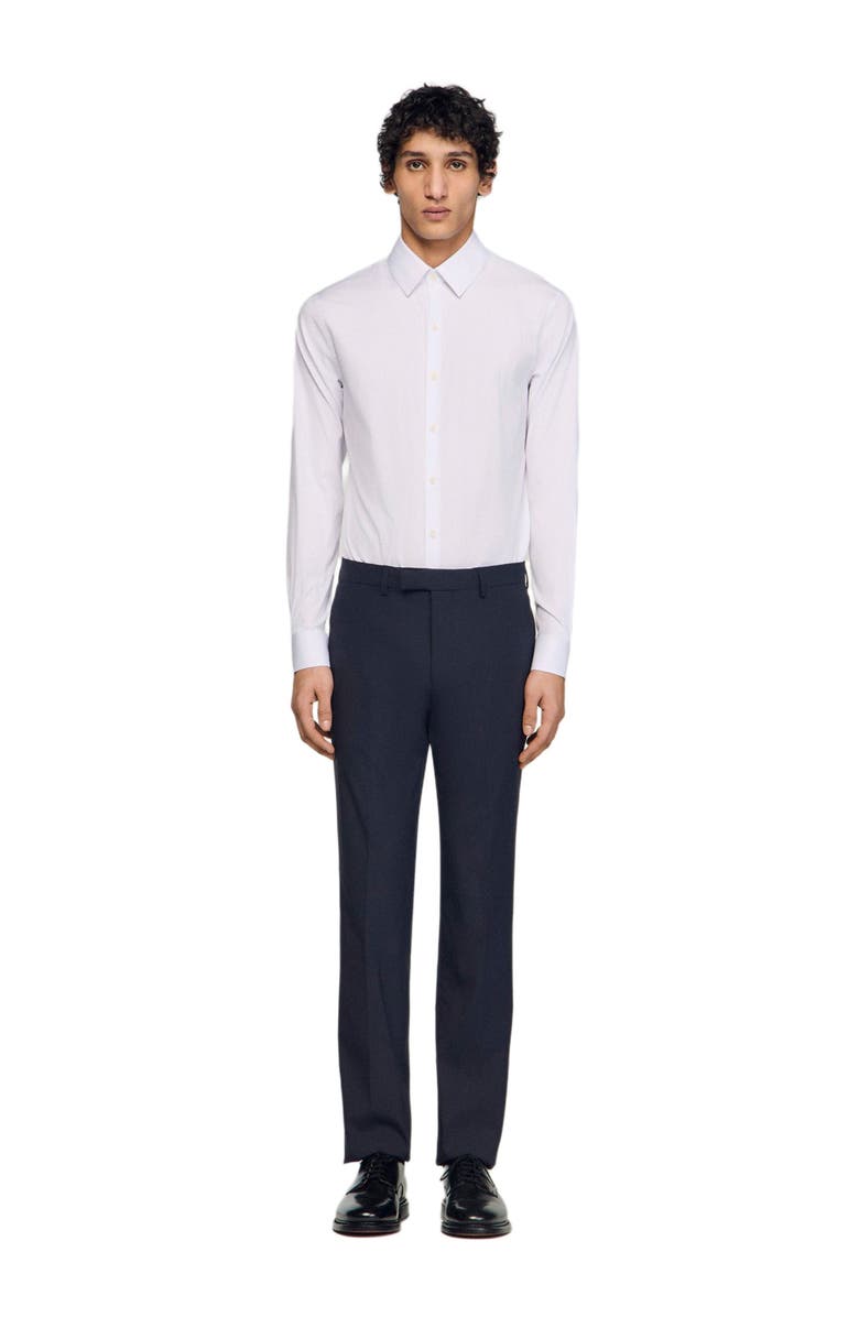 SANDRO Wool suit trousers, Alternate, color, Navy Blue