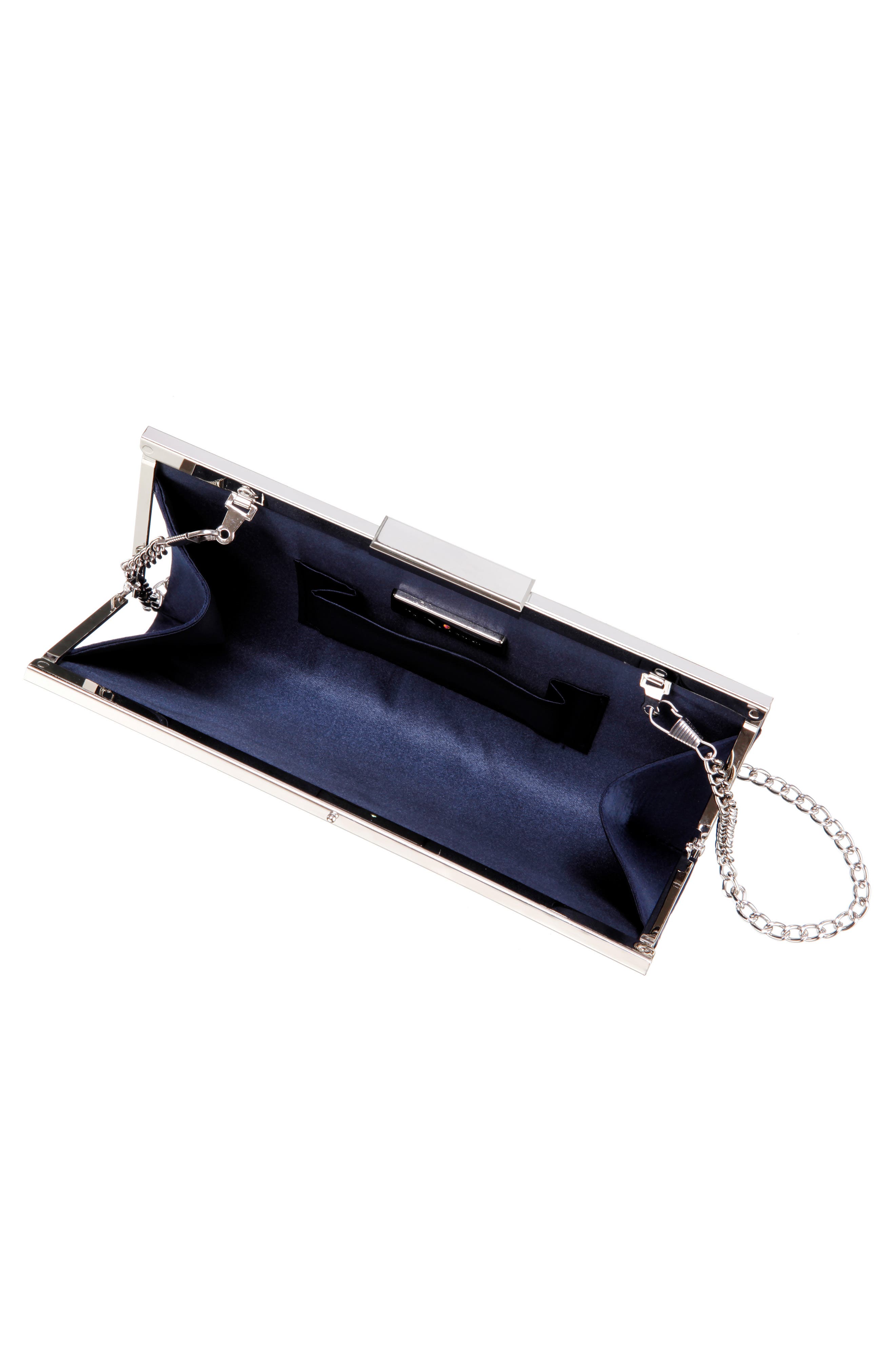 Crystal Frame Clutch, Alternate, color, NAVY