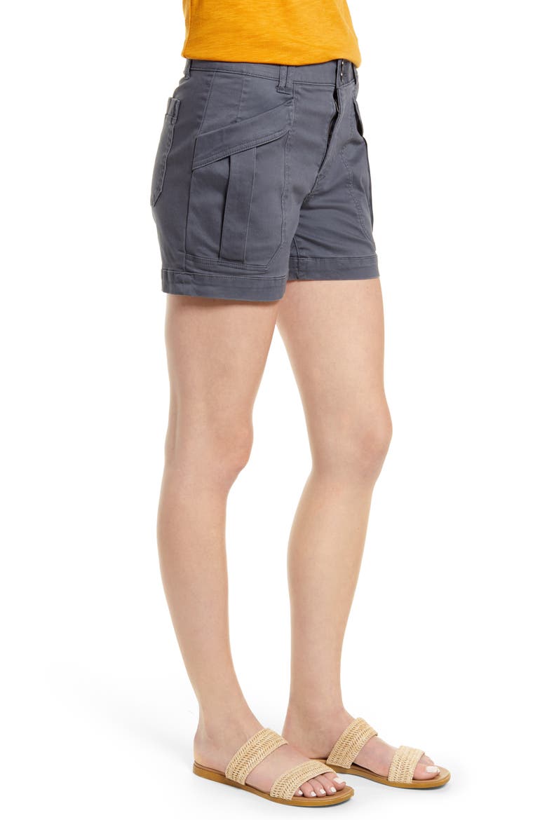 'Ab'Solution High Waist Cargo Shorts, Alternate, color, SHADOW