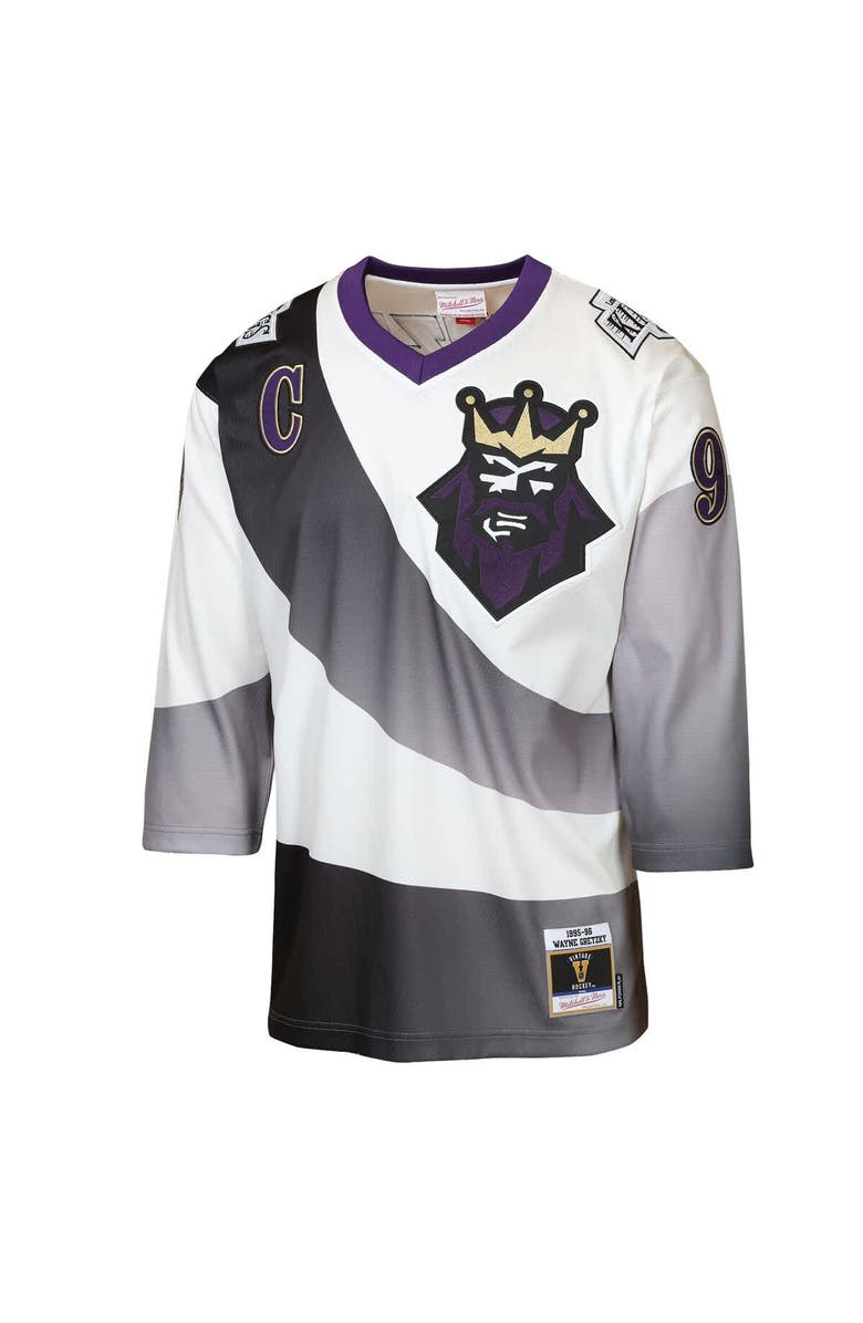 Mitchell & Ness Youth Mitchell & Ness Wayne Gretzky White Los Angeles Kings 1995/96 Power Play Throwback Alternate Player Jersey with Captain Patch, Alternate, color, White