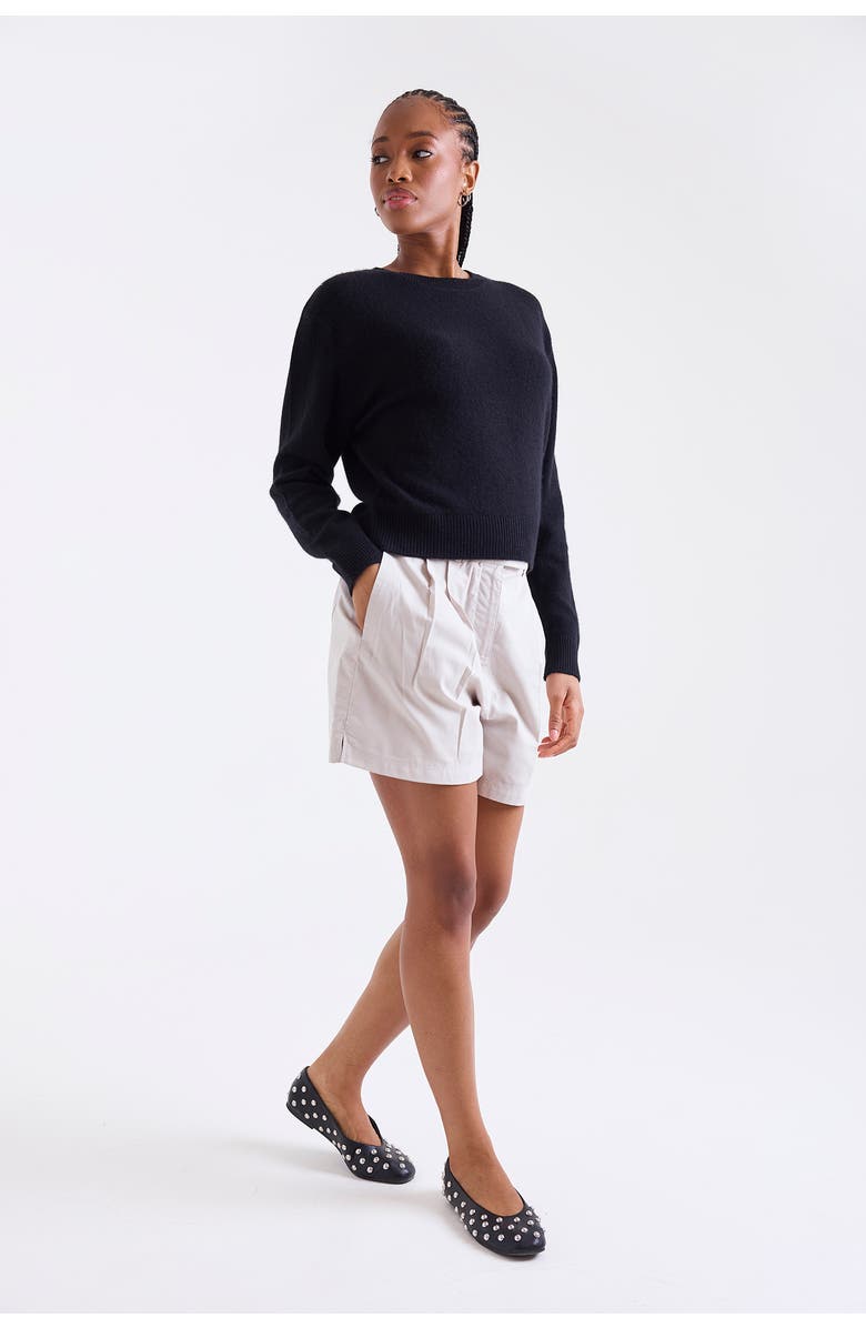 1982 Maila Long Sleeve 100% Cashmere Sweater, Alternate, color, Black