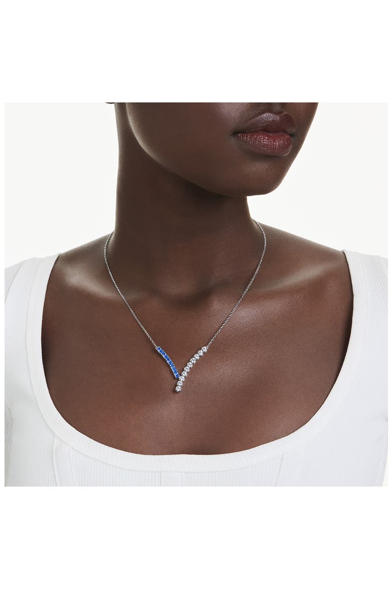 Matrix Pendant Necklace, Alternate, color, BLUE/ SILVER