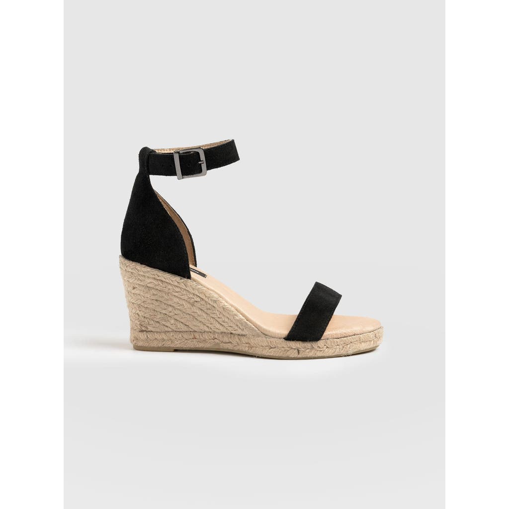 Saint + Sofia Serena Espadrille Wedges In Black