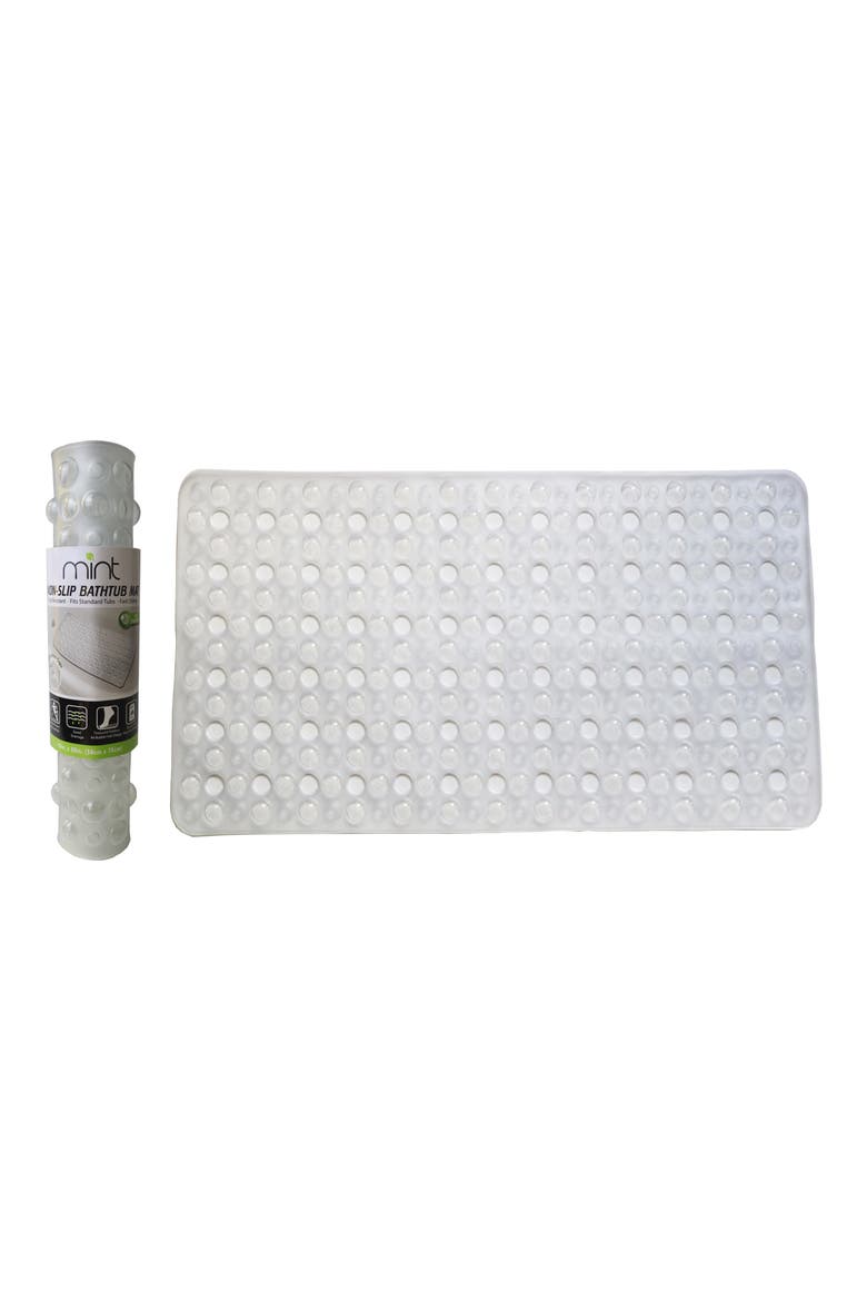 Nonskid Bubble Bath Mat, Main, color, CLEAR