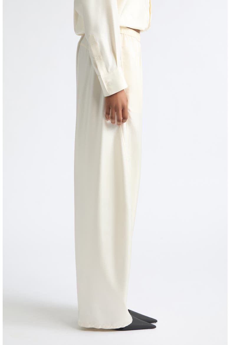 Silk Track Pants, Alternate, color, IVORY