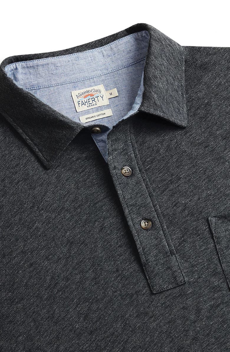 Faherty Luxe Long Sleeve Polo, Alternate, color,