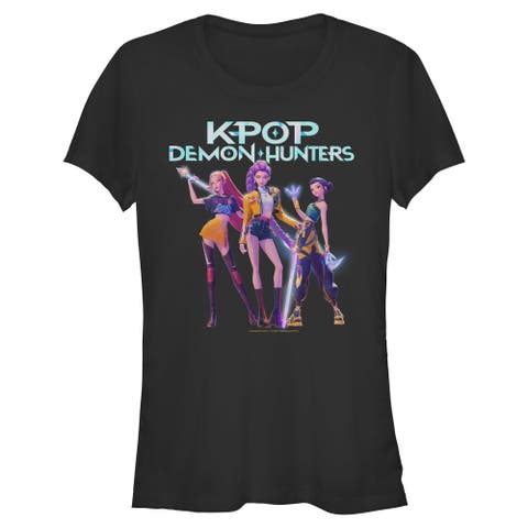 Junior's KPop Demon Hunters Girls Group Shot  Graphic T-Shirt