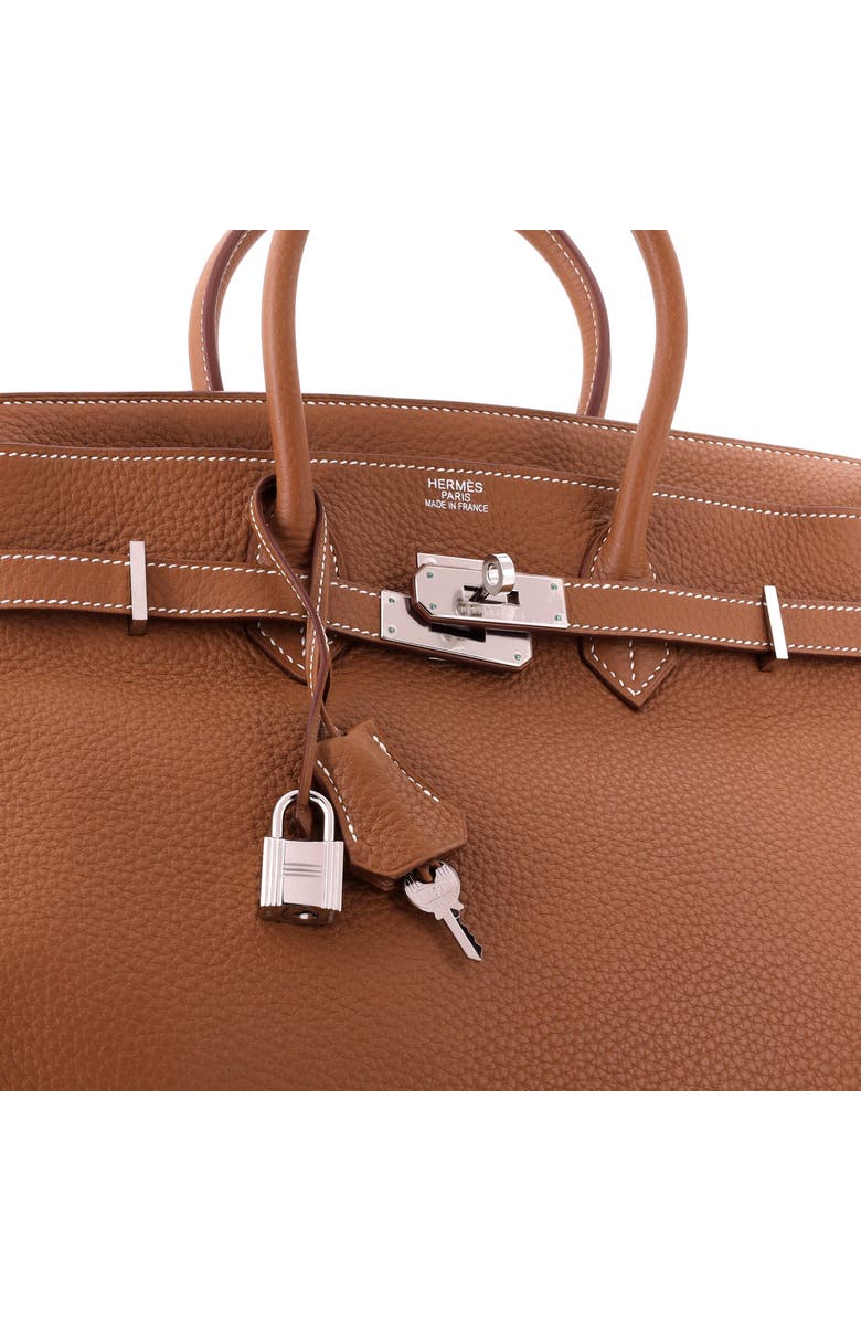 Pre-Owned Hermes Birkin Handbag Brown Togo with Palladium Hardware 35, Alternate, color, Gold