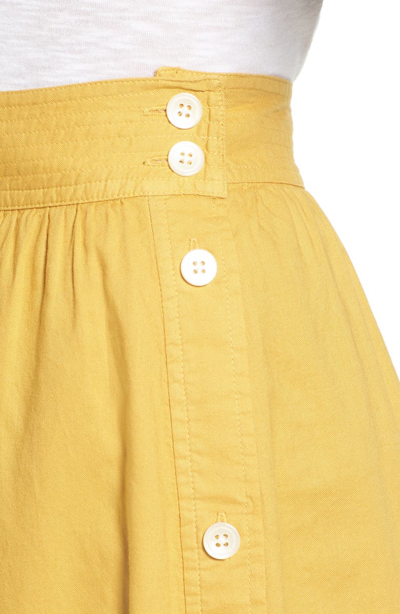 Madewell Side Button Midi Skirt, Alternate, color, 