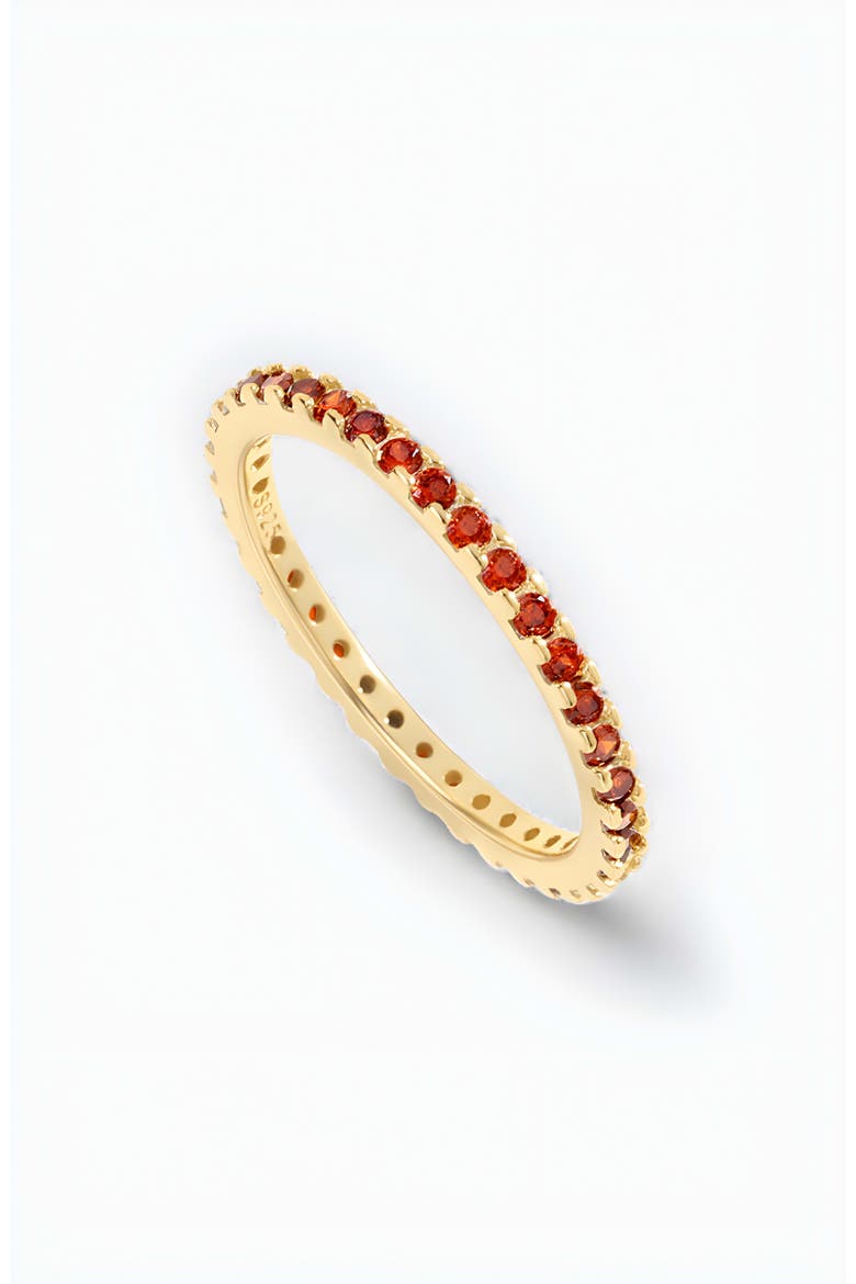 January Birthstone Eternity Stacking Ring, Main, color, 18k Gold Over Sterling Silver