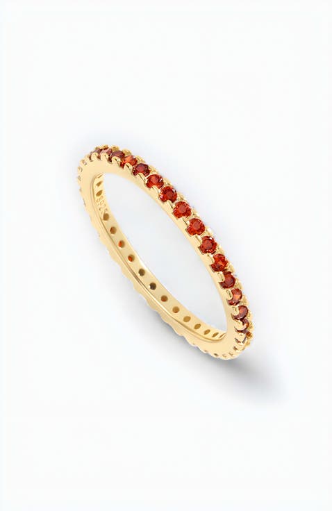 January Birthstone Eternity Stacking Ring