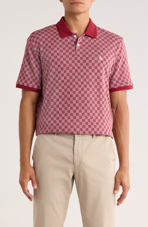 Check Jacquard Knit Polo