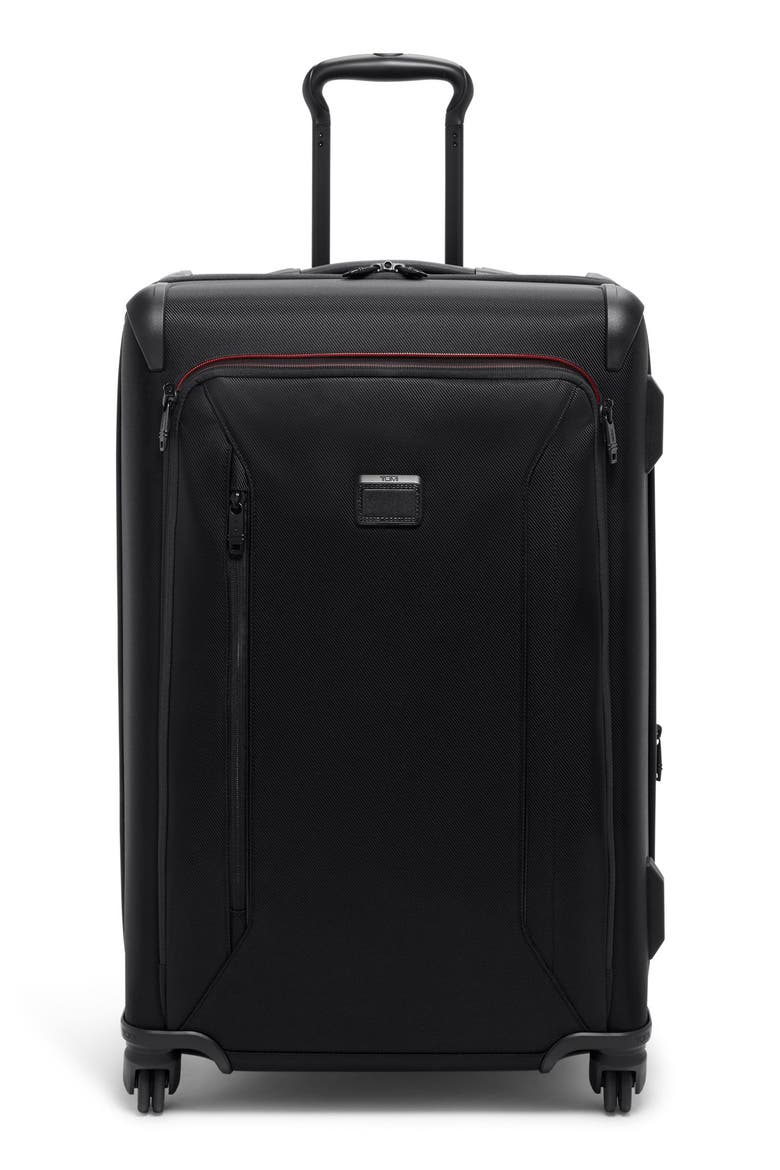 Aerotour Medium Front Pocket Expandable Checked Luggage, Main, color, BLACK
