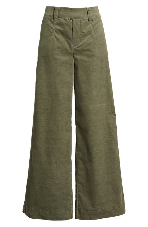 Wit & Wisdom 'ab'solution Skyrise Pull-on Wide Leg Twill Pants In Green