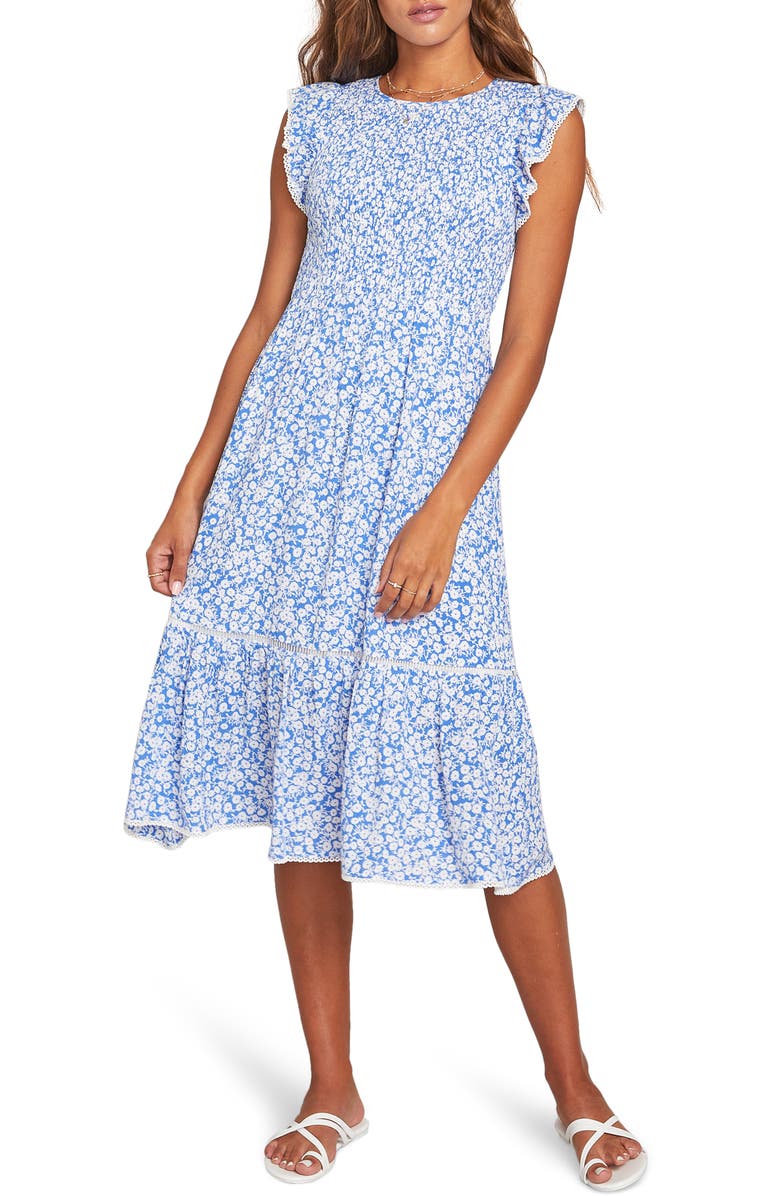 Lost + Wander Pick Me Floral Smocked Dress, Main, color, 