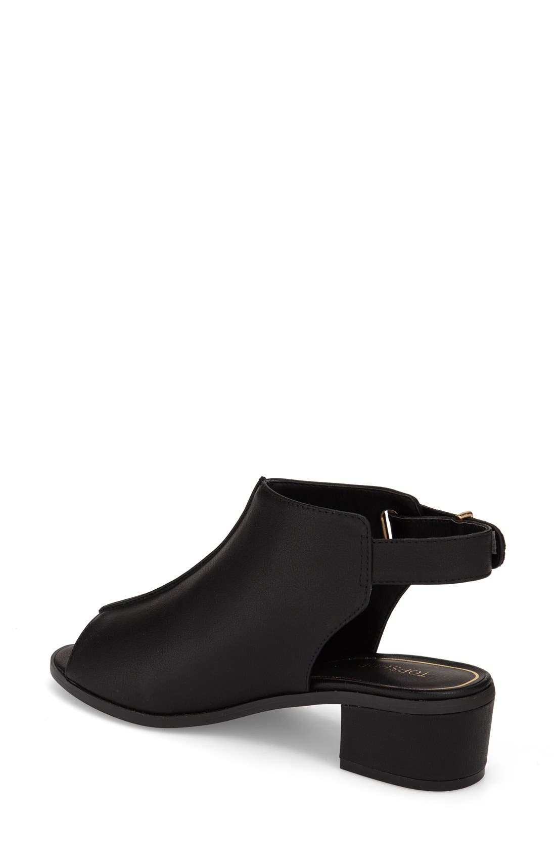 'Nix' Slingback Block Heel Sandal, Alternate, color, BLACK