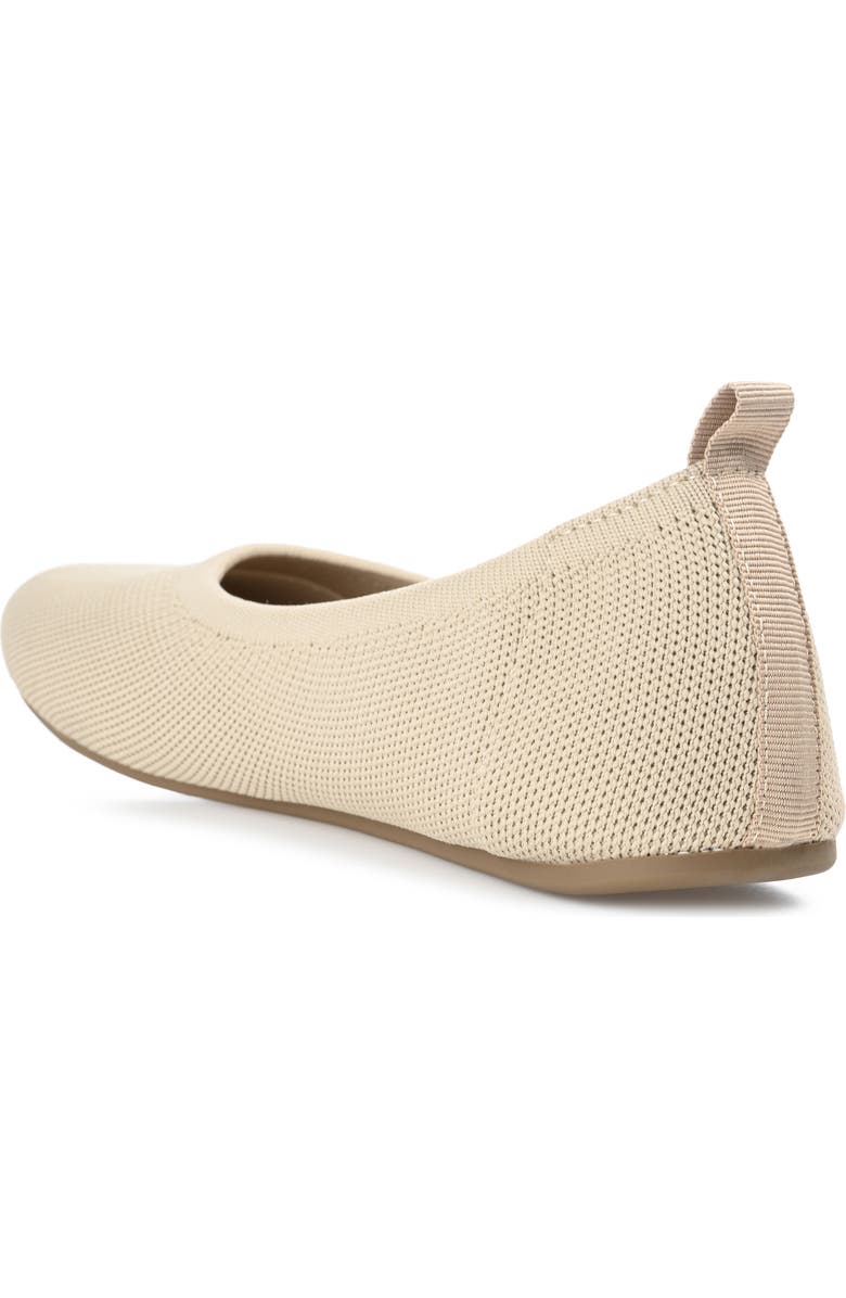 Journee Collection Jersie Knit Ballet Flat, Alternate, color, Taupe