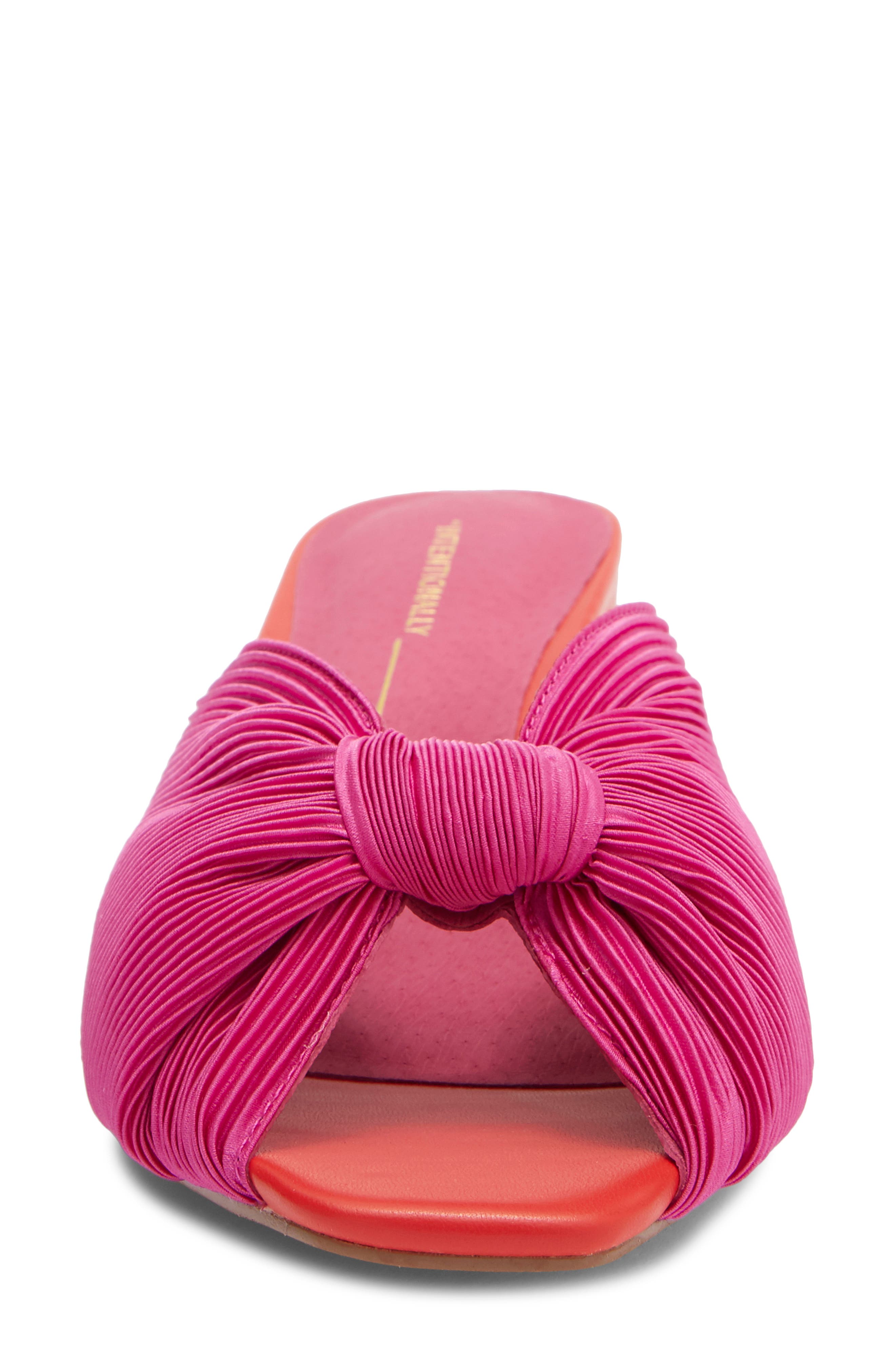 Curfew Knot Slide Sandal, Alternate, color, FLAMINGO
