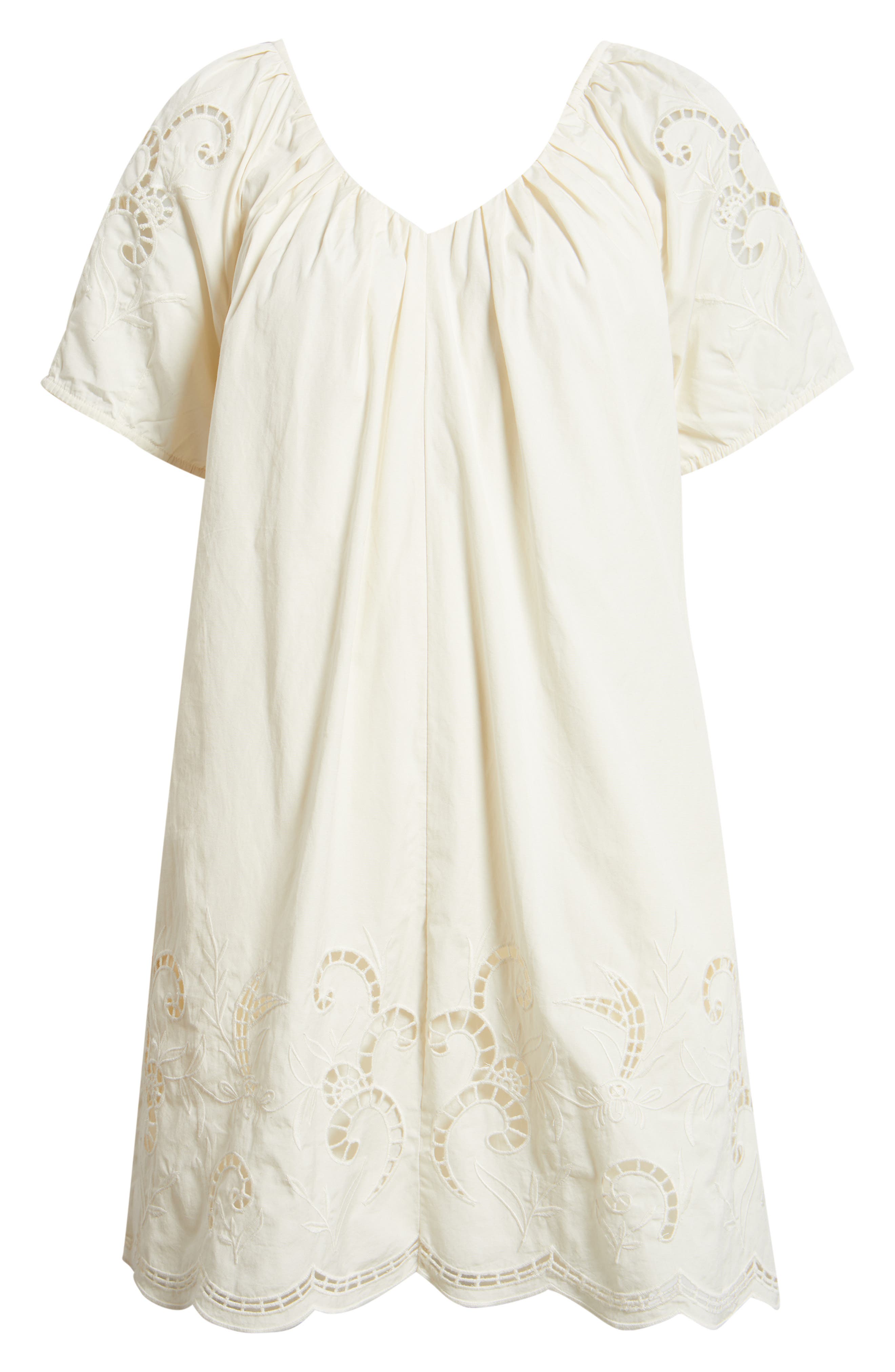Schiffly Cutwork Embroidery Minidress - image 2