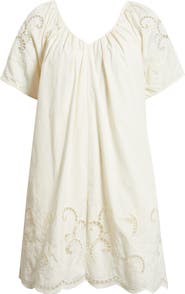 Nordstrom Schiffly Cutwork Embroidery Minidress