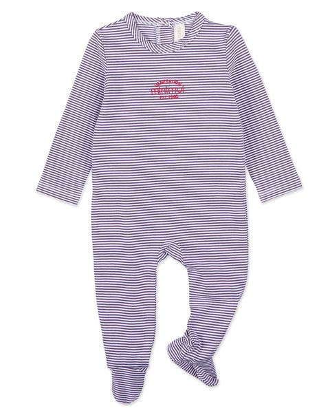 Baby and Toddler Stretchy Mini-Striped Cotton-Rich Footie