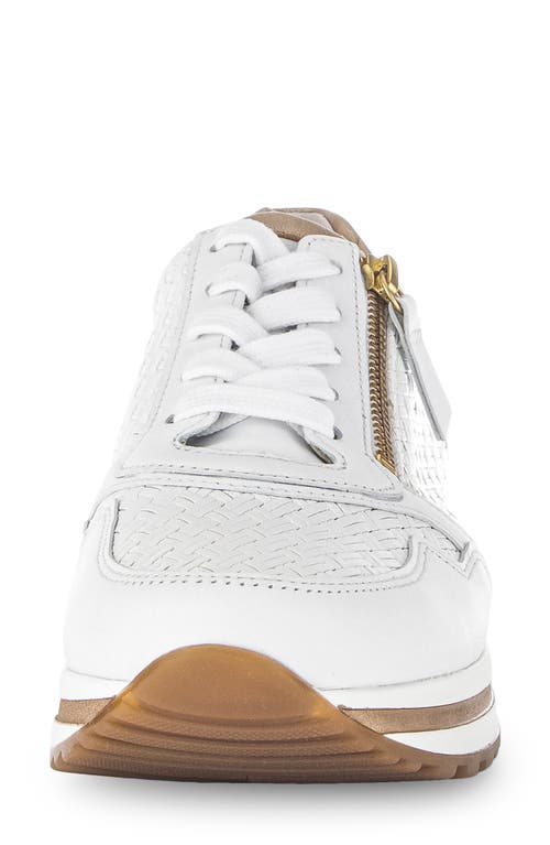 Gabor 66.528 Zip Sneaker In White