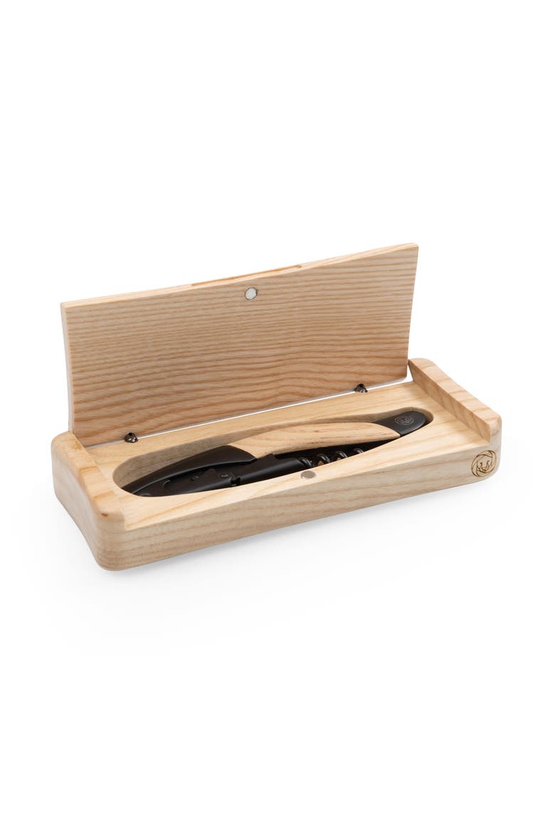 Barolo Waiter-style Corkscrew in Ashwood Box, Alternate, color, Ash Wood